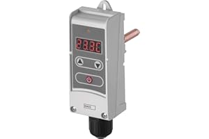 EMOS - termostato digitale con sonda a immersione e funzione di isteresi - manuale, cablato - riscaldamento/raffreddamento - intervallo temperatura 5-80 °C - misurazione invasiva - 230 V, 5 A/1,5 A