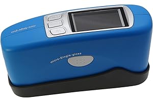 AMTAST Precision Digital Gloss Gauge Micro Single Gloss 60 Degree Portable Test Surface Tool Range 0-1000 Gu Handheld Plastic Woodware Ink Paper