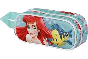Disney Ariel Sea-Astuccio 3D Doppio, Blu, 22 x 9,5 cm