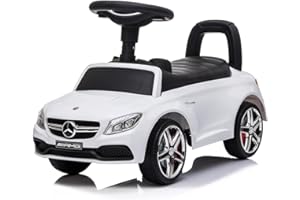 DE VES SPORT Correpasillos Niños Mercedes AMG C63 Correpasillos con Licencia Oficial para Niños | Almacenamiento Bajo el Asiento y Sistema Antivuelco | Coche de Juguete Infantil sin Pedales