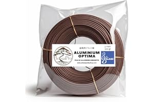 ULISSE® BonsaiPro Aluminium Optima - Filo per Bonsai Brunito - Modellabile e Resistente - Vari Diametri - 500g - per Modellare e Correggere la Forma dei Rami - Attrezzi Bonsai Professionali (5 mm)