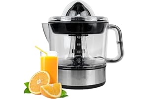 Spremiagrumi Elettrico Professionale in Acciaio Inox da 700ml - MOKEKA 2 Coni Intercambiabili, Doppia Direzione di Rotazione - Ideale per Arance e Agrumi