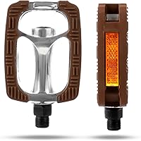 Fahrradpedale, Fahrrad Pedale Classic für City/Trekking mit Rutsch Feste Pedalenaus Gummi | inkl. Reflektoren, Industrie-Kuge