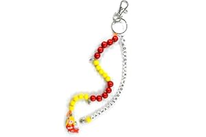 Pracht Creatives Hobby 5935-12241 Rechenkette zum Selbstgestalten, mit Schlüsselanhänger, Marienkäfer rot-gelb, Bastelset mit 20 Rechenperlen, als Geschenk zur Einschulung