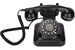 Annadue Retro Schnurgebundenes Festnetztelefon, Klassisches Vintage-Telefon, Altmodisches Telefon Im Stil der 1920er Jahre für Zuhause und Büro, Bar-Dekoration, Tolles Geschenk für Senioren