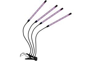 ‎TOPHOMER TopHomer Grow Light Pflanzen leuchten für Zimmer pflanzen, Full Spectrum Clip Pflanzen zucht lampe mit rot blauen LEDs, 9 dimmbare Stufen Auto ON & Off mit 3/9/12H Timer, einstellbarer Gänse hals