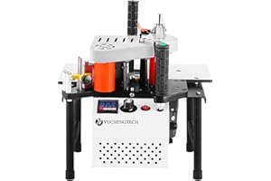 YUCHENGTECH Encoladora de Cantos Portátil Encoladora de Cantos para Madera con Control de Velocidad 2-6m/min Encolado de doble cara Ancho 10-60mm Espesor 0.3-3mm para Madera Contrachapada/PVC/ABS