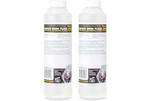 beamz Dynamic Premium Snow Fluid Concentrate 2x 250ml Bottles - Makes 10 Litres of Realistic Snow Effect Liquid for Christmas Party DJ Event Stage Foam Machines