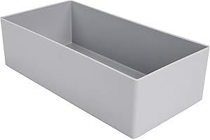 1A-TOPSTORE Kunststoff-Einsatzkasten, Sortierbox, grau 216x108x63 mm (LxBxH), 1 Packung = 25 Stück