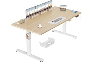 ‎TRIUMPHKEY TRIUMPHKEY Höhenverstellbarer Schreibtisch 160x80 mit USB Ladeanschluss, 3 Memory-Steuerung Schreibtisch Höhenverstellbar groß Anti-Kollision-System Computertisch Stehpult Höhenverstellbarer Tisch