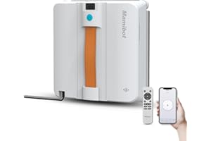 Mamibot W120-DP Fensterputzroboter, Sprühfunktion, intelligente Pfadplanung, doppelter Kreuz-Wasserstrahl, Fern- und App-Steuerung für Glasreinigung, Blau