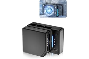 ULANZI CU01 Ventilador de Refrigeración para Cámara con Batería de 3300 mAh y Carga de Type-C, Sistema de Refrigeración para Cámara Sony/Canon/Fujifilm/Nikon