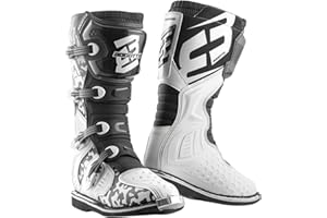 Bogotto MX-3 Camo Stivali motocross, nero/bianco, 44