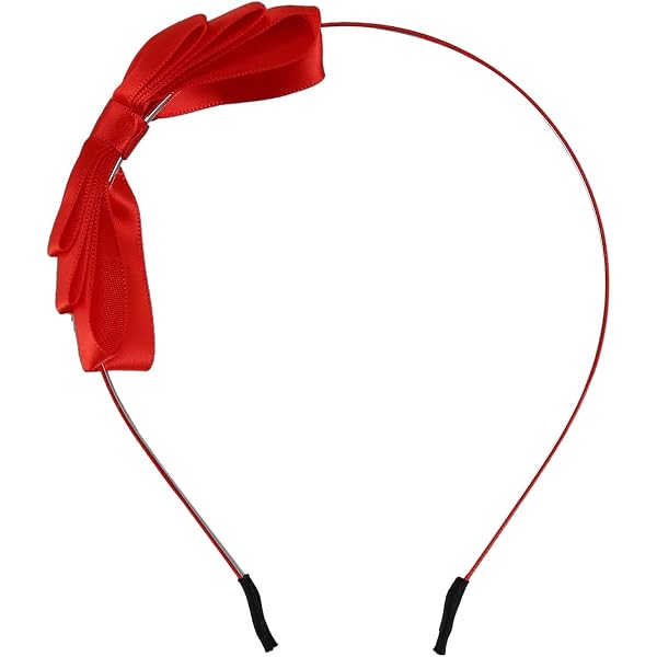 Damen Stirnband Mit Schleife – Doppellagige Schleife, Aus Weichem Stoff, Für Frauen & Mädchen (Rot)