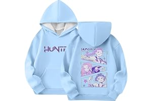 Générique Sweat à Capuche pour Fille Sweatshirt H-Huntrixs Sweatshirts à Manches Longues D-Demons, H-Hunters,Style Y2K Streetwear Imprimés,Pull Hoodie pour Fans,Garçons et Femme Décontractés