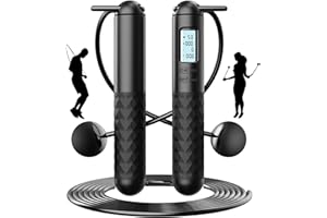 PICKONA Cordless Skipping Ropes for Adults - Ropeless Skipping Rope for Adults, Cordless Jump Rope With Counter, Portable Wireless Gravity Ball Skipping Rope for Women Men Adults Kids