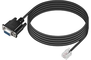 GINTOOYUN Cable DB9 a RJ11 hembra a RJ11/RJ12 6P4C teléfono cristal RS232 adaptador para APC, UPS, teléfono, ordenador de control industrial, etc.