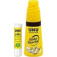 Uhu Stic 21G+Uhu All Purpose Twist & Glue Transparent 35Ml-Basic Needs Bundle Of The Proven Solvent Free Glue Stick And The Multipurpose Liquid Clear Glue With 3Way Applicator(Dots,Lines And Surfaces)