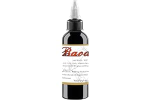 UMIKAKITCHEN Tatuaggio inchiostro occhio nero, tatuaggio colore tribù vegana, mini-lame colorato tatuaggio colore nero scuro tatuaggio professionale accessori/tatuaggi temporanei (nero) (120 ml)