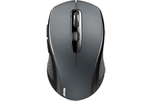 TECKNET Bezprzewodowa Mysz Bluetooth, Wiele Urządzeń, Ciche, Smukłe Mouse Bluetooth (Tryb Tri-Mode: BT 5.0/3.0+2.4G), Przenośna Mysz Optyczna 4000 DPI z Odbiornikiem USB