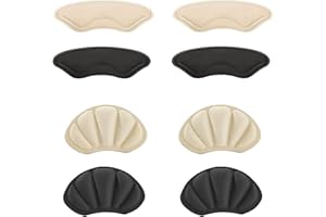 ULEMONDEE Heel Cushion Pads,4/8 Pairs Heel Grips Women Mens Shoes Heel Pads Heel Protectors Inserts (4 Pairs)