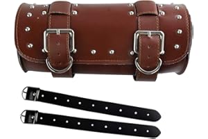 YHMTIVTU - Borsa per manubrio moto, in pelle sintetica, colore: Marrone