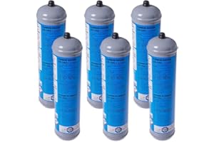 GASFRIGO®, Bombola co2 per gasatore, 600 gr usa e getta attacco M11x1, gas acqua frizzante, co2 per acqua frizzante, cilindro co2 per gasatore, bombole gasatore acqua frizzante - NR 6 bombole