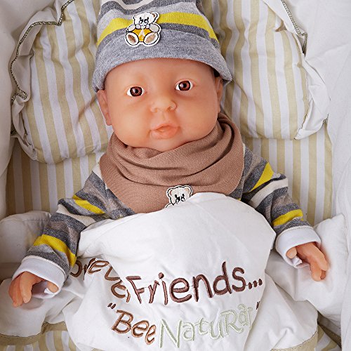 IVITA 16'' 2000g Lifelike Cute Full Body Silicone Baby Toy