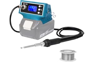 Mellif Cordless Digital Soldering Iron Station Kit for Makita 18V Battery 72W ESD Safe Soldering Kit Temperature Adjustable,Auto-Sleep,°C/°F Conversion（Battery not Included)