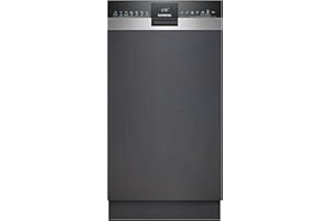 Siemens SR53HS74KE, iQ300, Smarter teilintegrierter Geschirrspüler, 45 cm, Eco 50°C Programm, varioSpeed Plus, höhenverstellbarer Oberkorb, Rackmatik, Kindersicherung, LED-Innenbeleuchtung, Edelstahl