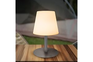 ‎UUFFOO Led Akku Outdoor Tischlampe,LED Modern Creative dimmbaren led tischleuchte kabellos,USB Aufladbare Akku Lampe Outdoor für Schlafzimmer,Gästezimmer,Terrasse, Ihren Balkon (B-Grau)