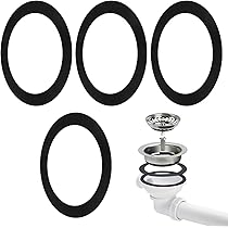 Platte afdichting voor zeefkorfloop, 2 stuks, 113 x 86 x 1 mm, voor 3 1/2 inch garnituren, compatibel met Blanco, Frank, VIEGA, IKEA, enz., afdichtingsset keukenarmatuur, afdichtring zeefmand