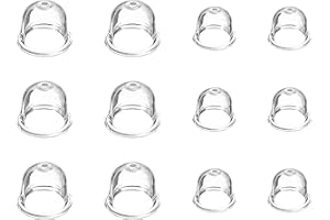 MEDILOE 12 Pieces Petrol Fuel Primer Bulb Pump 19mm & 22mm Transparent Carburetor Oil Cup for Chainsaws, Trimmer, Blowers Cutter Lawn Mower (White)