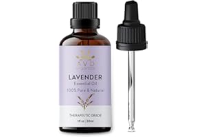 AVD Organics Lavender Essential Oil 30ml - 100% Pure and Natural Lavender Oil for Skin | Massage, Aromatherapy, Relaxation, Sleep, Laundry, Meditation, Skin, Diffuser Fragrance - 1 fl. Oz