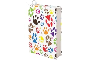 Kuiaobaty Colorful Paws - Fundas de libro para Biblias, chaqueta sin cordones, cubierta de tela para regalos para amantes de los libros de novelas de tapa blanda
