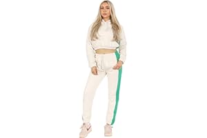 Bahob® Women’s Sportswear Set, 2 Pcs Women Tracksuit Hoodie Crop Top and Joggings Pants Leggings Yoga Gym Wear Tracksuits Activewear Set XS to XXL