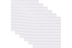 metagio 600 Stück Doppelseitige Klebepunkte, Rund Transparente Klebende Aufkleber, Abnehmbare Klebepaste Punkt Aufkleber für Ballon, Festival-Dekoration, DIY Basteln, Papier, Glas, Metall(6mm)