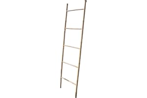 GELCO Design Scali Porte Serviettes Echelle, Bambou, Naturel, 51 x 3 x 180 cm