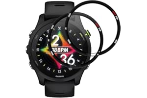 IQShield Panzer Schutz Glas für Garmin Forerunner 255/255 Music, HD Klar Panzer Schutzfolie, 3D Runde Kante Displayschutzfolie, Touch Sensitive, Blasenfrei, Anti-Kratzen Panzerfolie - 2 Stück