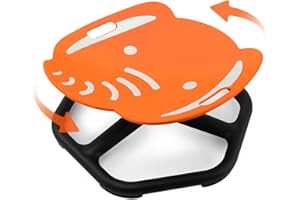 E-Solem Sensory Spinning Chair for Kids with Upgrade Handle & Fluorescent Seat, Sensory Toys Swivel Chair for Autism Toddler Autistic ADHD Training Balance & Coordination, Indoor Outdoor Play (Orange)