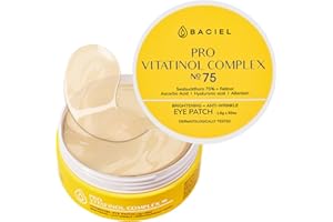 BACIEL - Patch occhi al retinolo con vitamine | Pro Vitatinol 75 | antirughe, contorno occhi, anti-borse e occhiaie, occhi gonfi | 30 Paia