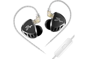 KZ Saga Wired Gaming Earbuds, High-Performance Inner Magnetic Dynamic Driver HiFi Gaming Headphone IEM, Stereo Sound Deep Bass Comfort-Fit Earphones with in-Line Controls Mic