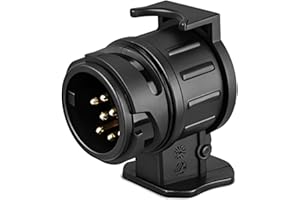 Woola 13 Pin Trailer Socket Adapter,7 Pin Trailer Plug Adapter,13 Pin to 7 Pin Towing Adaptor