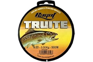 BOBINE NYLON TRUITE RAGOT 500M - 4 TAILLES (Diam 20 - 3.3 Kg)