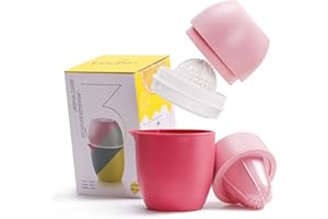 Lechin Spremiagrumi manuale con design unico a forma di limone, due modi di utilizzo per diversi tipi di frutta (Rosa)