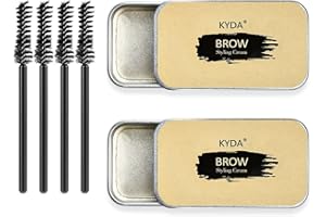 Ownest 2PCS Eyebrow Soap Kit,Brows Styling Soap,Long Lasting Waterproof Smudge Proof Eyebrow Styling Pomade for Natural Brows, 3D Feathery Brows Makeup Balm