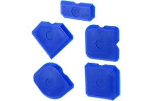 QWORK® 5 Piezas herramientas aplicadora para silicona, herramientas de sellado de silicona, escurridor de juntas, escurridor de silicona, para acrílico y silicona