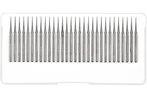 sourcing map 30pcs Diamante Macinazione Frese Intaglio Bit 2mm Tipo A Punta Testa Montato Punto 1/8 Gambo per Strumento Rotante
