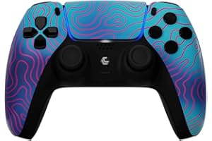 LuxController® PS5 COD Custom Damascus CAMO Design wireless Controller mit 4 programmierbaren Paddles für PS5 Konsole+PC