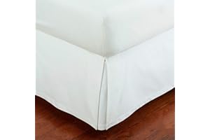 Linen Plus King Size Luxury Tailored Bed Skirt 14" Drop Pleated Styling Dust Ruffled Solid White